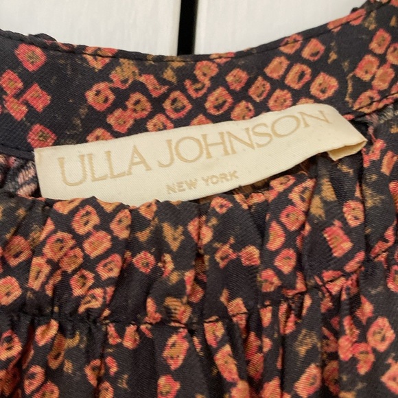 ULLA JOHNSON Mika Print Halter Neck Silk Midi Dress Size 2 $730 Tie Shoulders - Picture 11 of 14